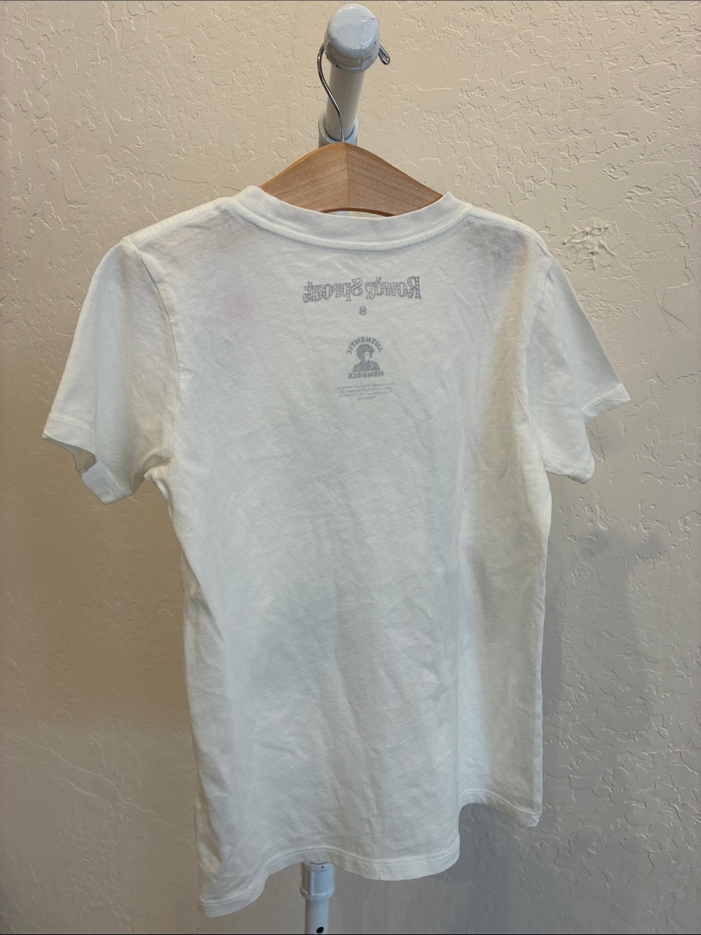Rowdy Sprout White Jimi Hendrix Graphic Tee with Blue and Red Print - Picture 6 of 7